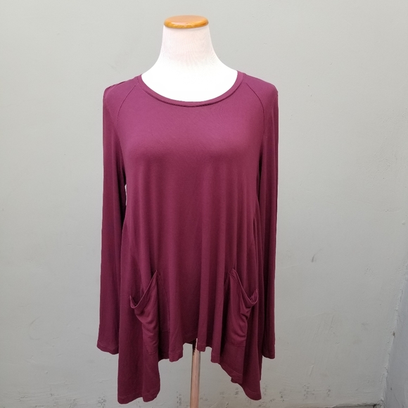 Logo by Lori Goldstein Long Sleeve Pocket Tunic L